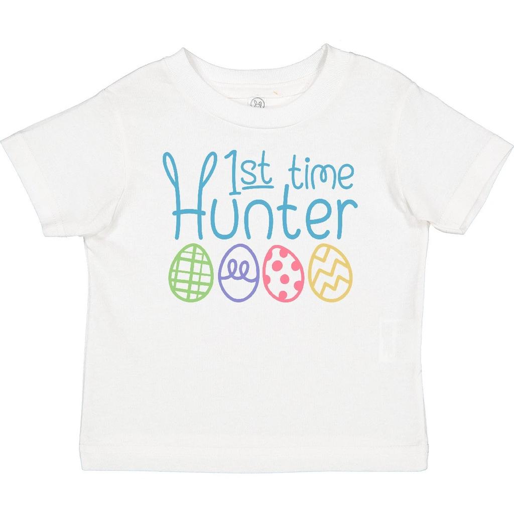 Inktastic 1st Time Hunter Easter Egg Hunt Baby T-Shirt Kids Holiday Infant Tees