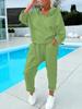 Women's Casual Hoodie and Jogger Set, Loose Fit Sportswear, Multiple Color Options