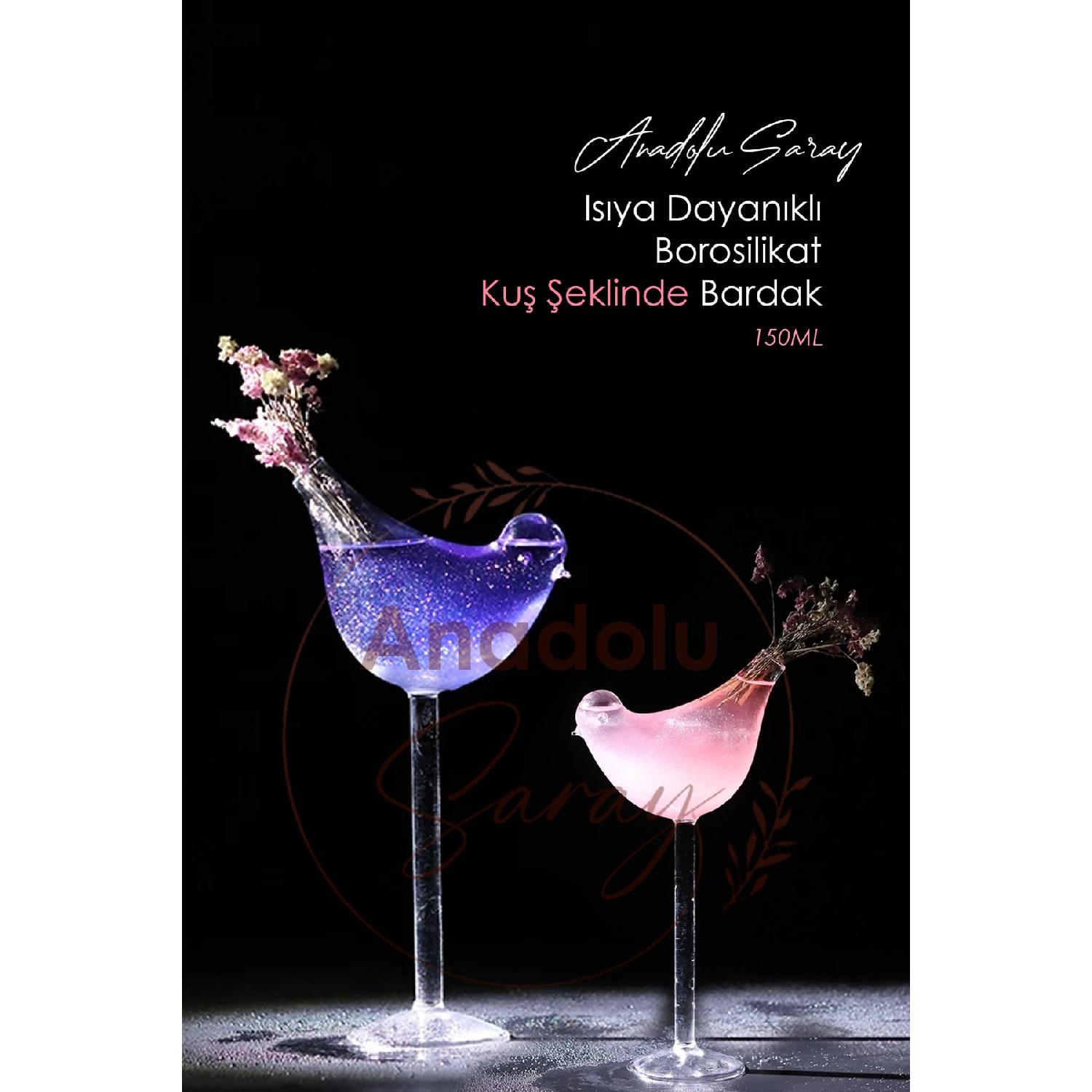 

Термостойкая боросиликатная чашка в форме птицы | Кофейный и презентационный коктейльный бокал