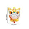 Chinese Lion Fan Home Decoration 2025 New Year Fan Flower Pendant Paper Craft Lion Background Wall Decor Housewarming Decoration