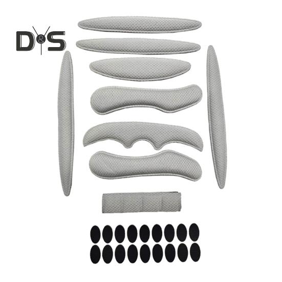 

27 шт./компл. комплект губчатых подкладок для велосипедного шлема, дышащие, моющиеся, амортизирующие, универсальные, для горного шоссейного велосипеда, подкладка, подкладка, комплект подушек серый