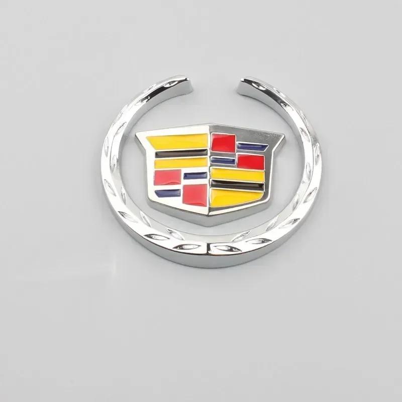 Premium 1Pc Round Badge Decals Car Side Window Body Stickers For Cadillac Escalade CTS DTS STS XTS ATS BLS CT5 CT6 XT5 XT6