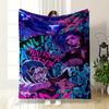 Neon Graffiti Style with Bold Text, Abstract Doodles, and Dynamic Imagery. for All Seasons Blanket Lunch Break Throw Gift