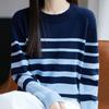 Navava Long Sleeve SofT STripe Color KniT T shirT Nk3482