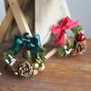 Christmas Wreaths For Front Door Mini Bow Bell 5 Inch Wreath Decor Artificial Holiday Garland For Christmas Holiday Fireplace