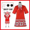 New 3 Piece Anime Spy X Family Anya Faker Costume Cosplay Woman Dress Black Uniform Set Full Halloween Carnival Party Dresses