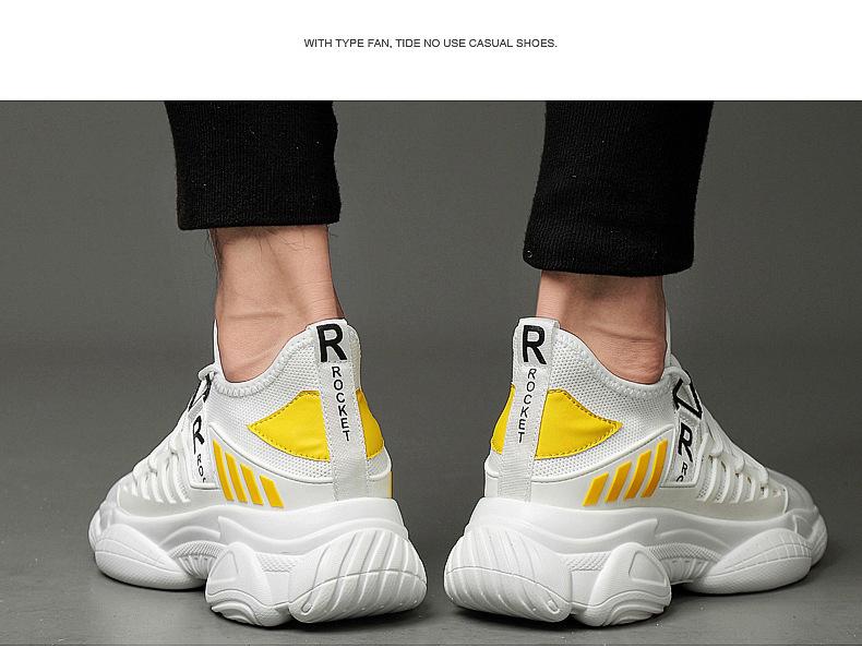 Men's Trendy Height-Increasing Mesh Sneakers - Spring/Autumn, 8CM Lift, Casual Sports, Korean Style