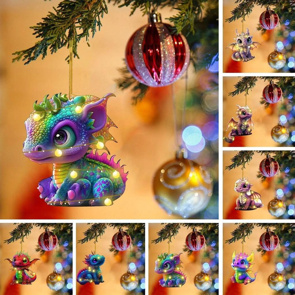 Acrylic Dragon Whimsical Baby Christmas Hanging Decor For Charming Holiday Atmosphere