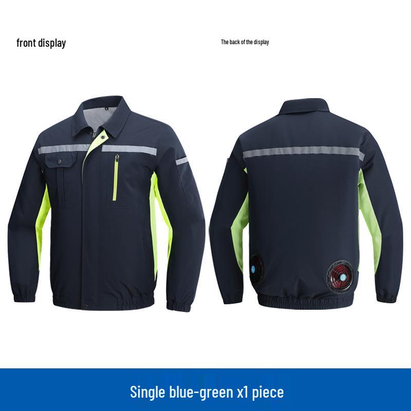 Men's and Women's Summer Cooling Workwear: Rechargeable, Fan-Integrated, Waterproof, UV-Resistant, Heatstroke-Prevention Clothing.