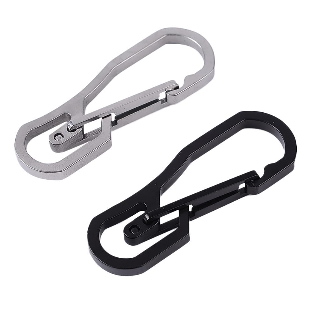 Stainless Steel Carabiner Keychain With Screw Lock - Heavy Duty Key Ring For Outdoor Climbing Or Everyday Use
