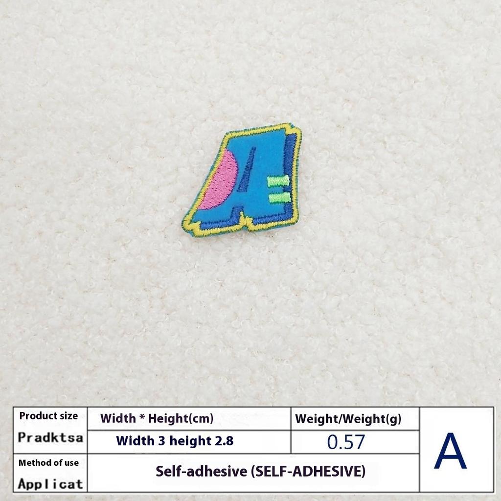 26 Pcs Colorful English Letters Embroidered Patches Creative Self-Adhesive Appliques DIY Craft Decorations