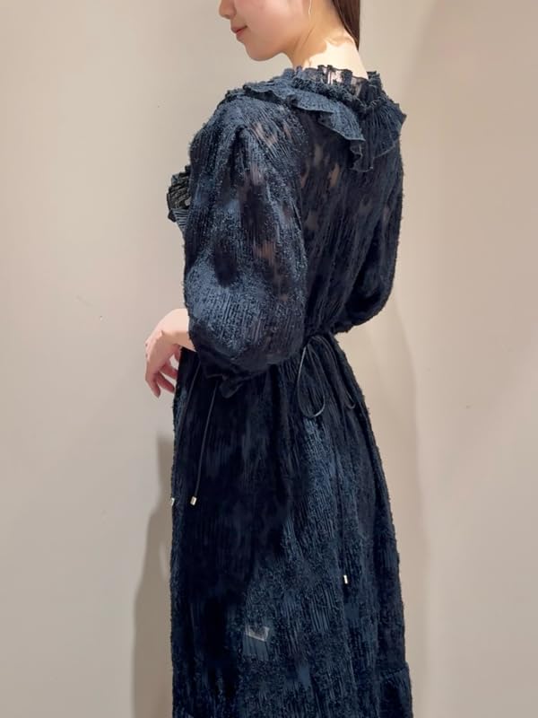 Frill Jacquard Dress SWFO251059NVY1