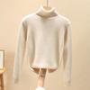 2024 Women's High Neck Plus Velvet Sweater - Thick Knit Pullover for Autumn/Winter