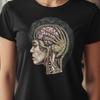 Anatomical Brain Alien Illustration T Shirt, Vintage Medical Oddities Tee, Noir Horror Scifi Top, Alternative Cerebral Curiosities Crewneck