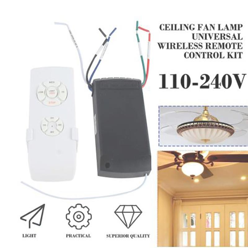 110-240V Ceiling Fan Remote Control - Wireless Speed & Timing Kit