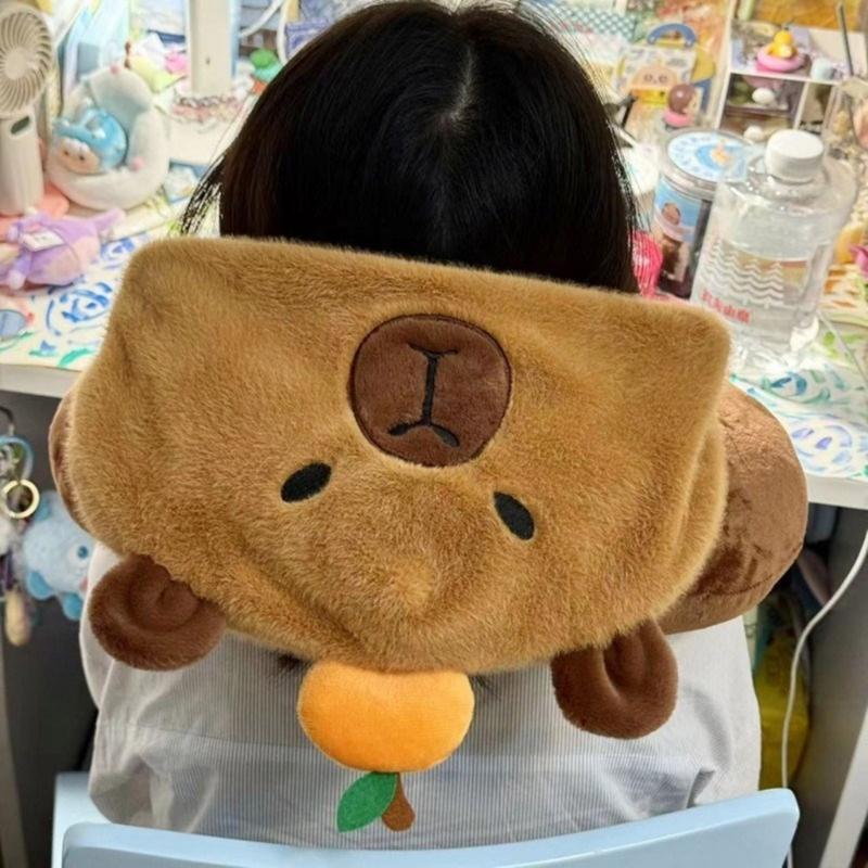 Soft and Plushie Hooded Neck Pillow Anime Figure Hooded Ushaped Pillow Portable