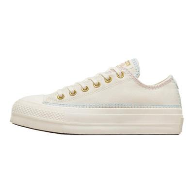 Zapatillas de Lona de Caña Baja Antideslizantes Cómodas All Star Lift para Mujer Blancas