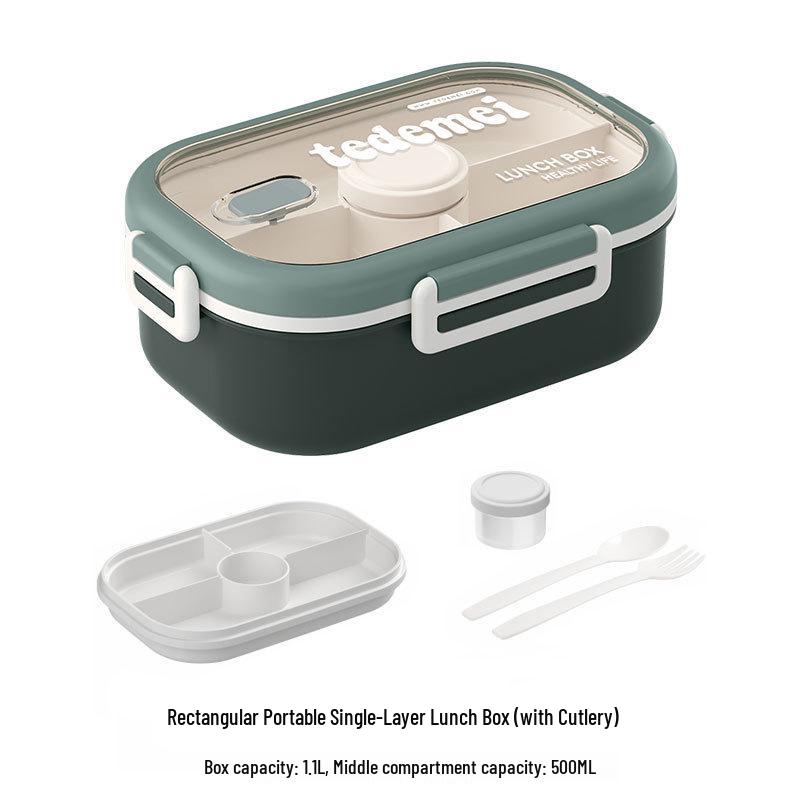 Creative Heated Lunch Box Set for Office Workers - Includes Large Capacity Box, Soup Cup, and Insulated Bag