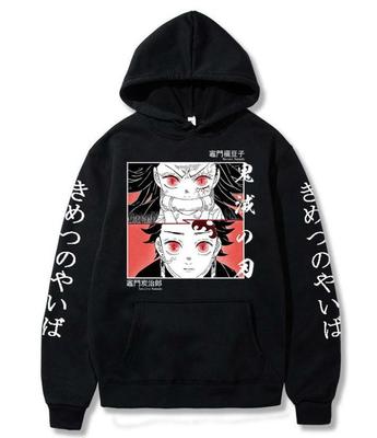 Demon Slayer Cosplay Anime Theme Print Pattern Men Hoodies Comfortable Unisex Oversized Sweatshirt Harajuku Streetwear