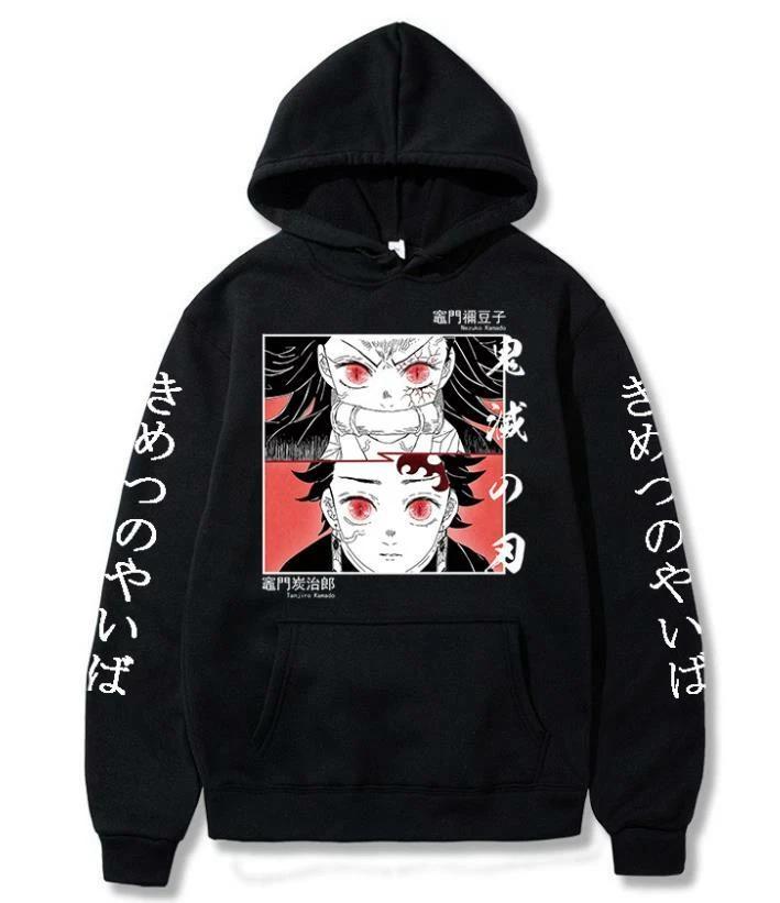 Demon Slayer  Cosplay Anime Theme Print Pattern Men Hoodies Comfortable Unisex Oversized Sweatshirt Harajuku Streetwear