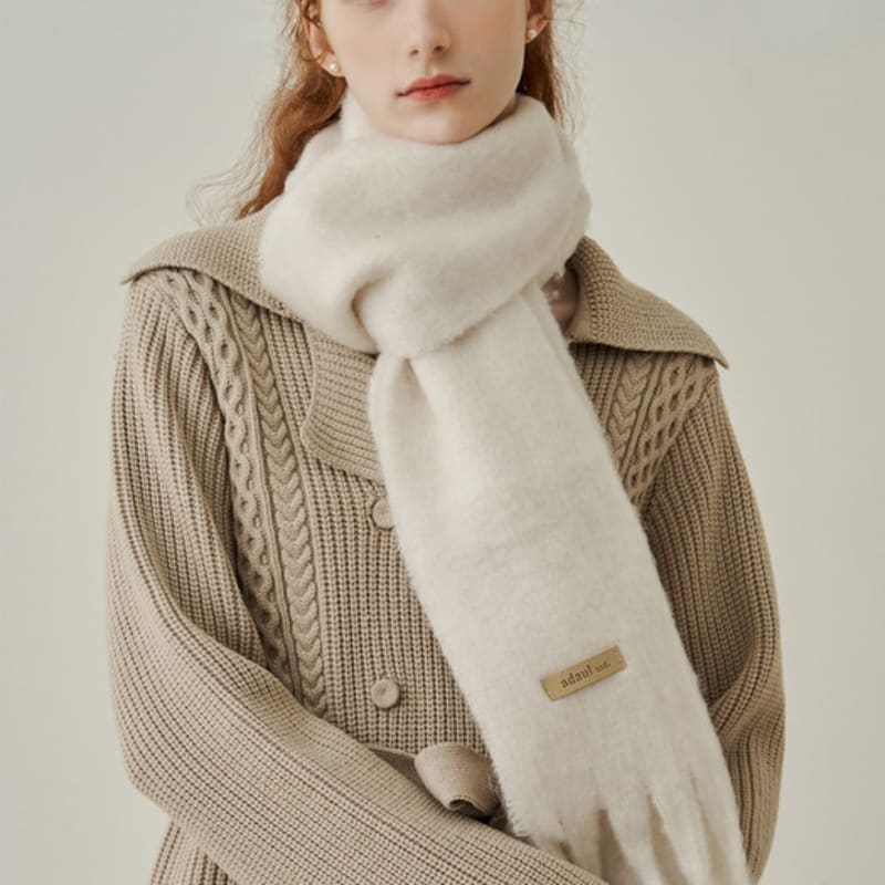 ADAUL Weicher Basic Mini langer Schal - elfenbein