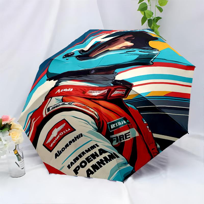 Racing Driver Helmet Suit Automatic Design Umbrella 8Bone Structureautomatic Closing Buttondurable Portable And Foldable Great For Outdoors And Daily