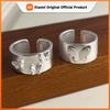 BF CLUB 925 Sterling Rings for Women Simple Geometric Handmade Irregular Retro Vintage Butterfly Ring Allergy For Birthday Gift