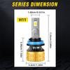 H11 Led Long Life Version 130W Headlight Bulbs 6000K Canbus Car 28000LM H11 Led Headlamps High Brightness