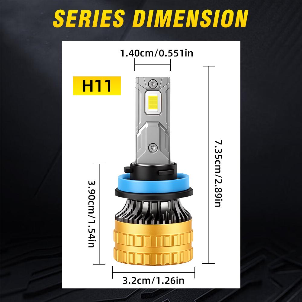 H7 H11 Led Long Life Version 260W Headlight Bulbs 6000K Canbus Car 56000LM 3570 CSP Chips Led Headlamps