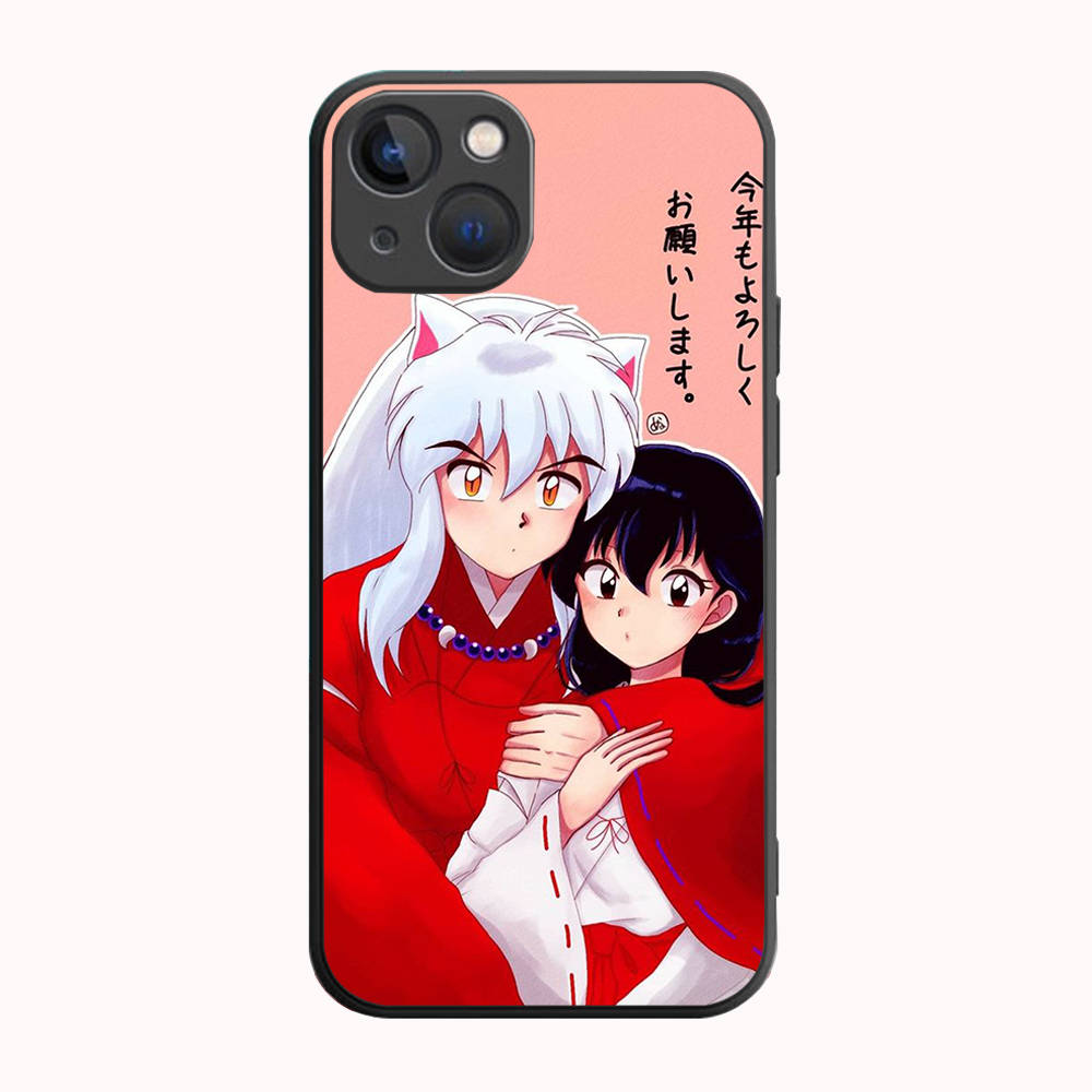 B-3 Inuyasha Black Case for Samsung S24 S23 S22 S21 S20 FE S10 Lite Ultra S7 S8 S9 Plus A05S A11 A12 A13 A15 A22 A24 A25 A32 A52 A71 5G