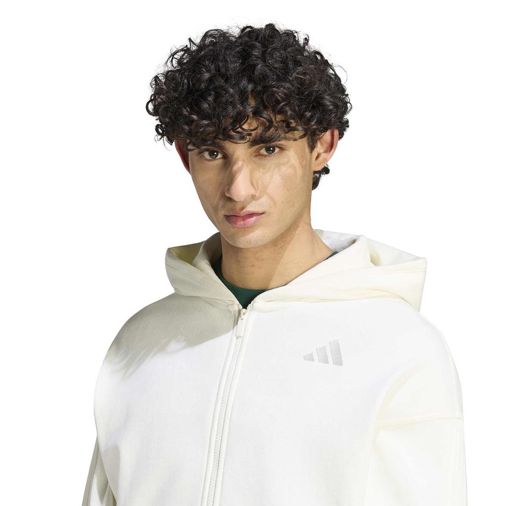 KIT Sweat Hoodie CT626 M [Adidas] 3-Stripes Full-Zip Men's Off-White/Off-White (KW2394)