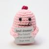 Handmade Knitting Owl Hug Pocket Doll With Card Home Room Decor Kawaii Mini Animal Plush Dolls Home Decoration Christmas Gift