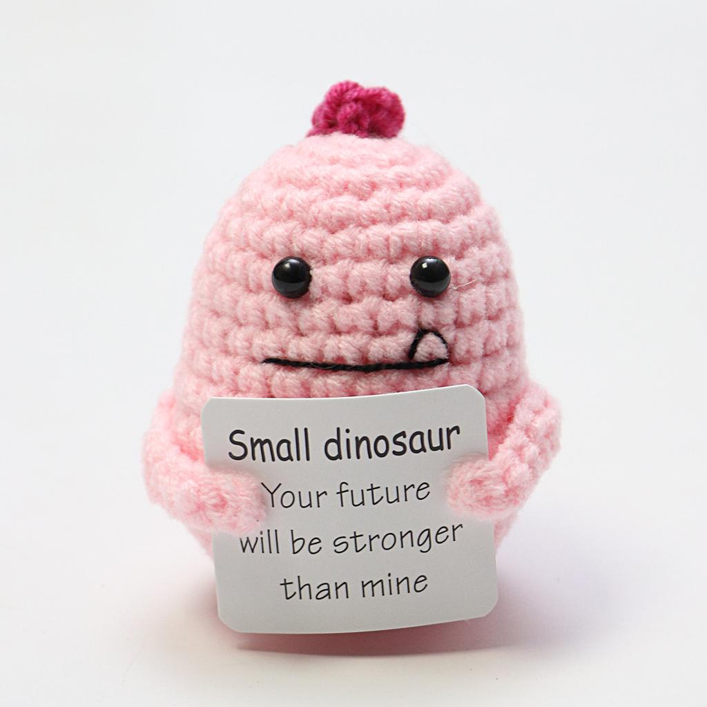 Handmade Knitting Owl Hug Pocket Doll With Card Home Room Decor Kawaii Mini Animal Plush Dolls Home Decoration Christmas Gift