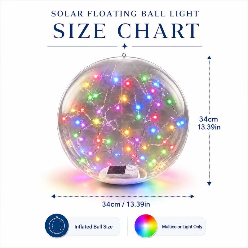 Solar Floating Ball Lights with 8 Modes LED Glow Balls, Warm White Multicolor Blue Waterproof Lights for Garden Patio Pond Pool Party Decor