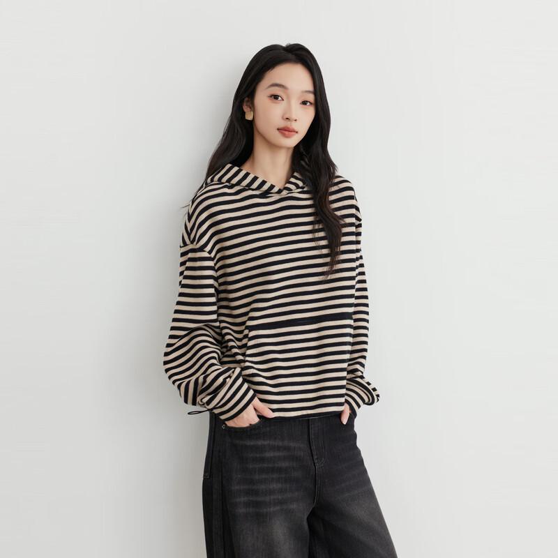

Elva Island Women s Winter Striped Long Sleeve Hooded Sweatshirt L