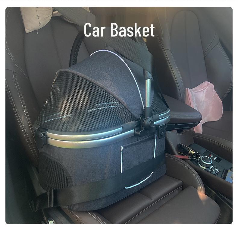 Double-Layer Pet Stroller: Spacious Design for Multiple Cats & Dogs, Removable Carriage