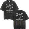 Vintage Washed Rapper Peso Pluma Poster Graphic T Shirt Men Women Fashion Hip Hop Tshirt High Quality Cotton Oversized Tshirts