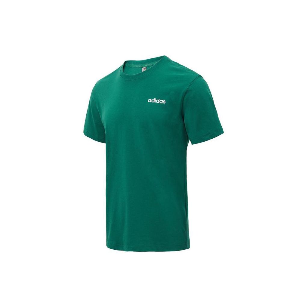 adidas T Shirts Men's Green Crew Neck Moderate Straight Fit JF3217