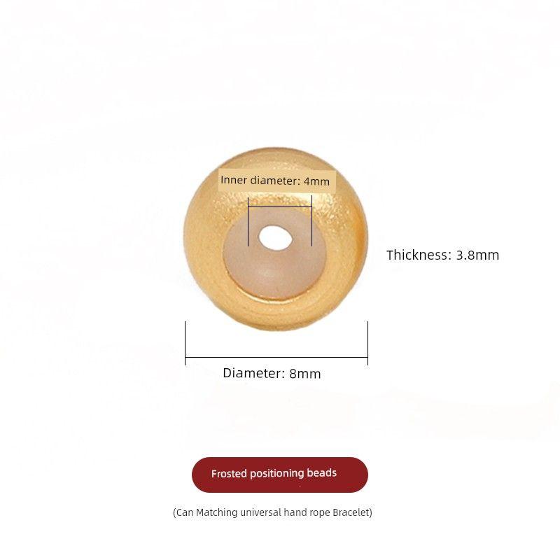 

Ancient Gold Spacer Silicone Ball Plunger Frosted Bracelet Wrist Chain Necklace Bracelet Handmade DIY Gold Ornament Accessories 8mm frosted positioning beads (by)