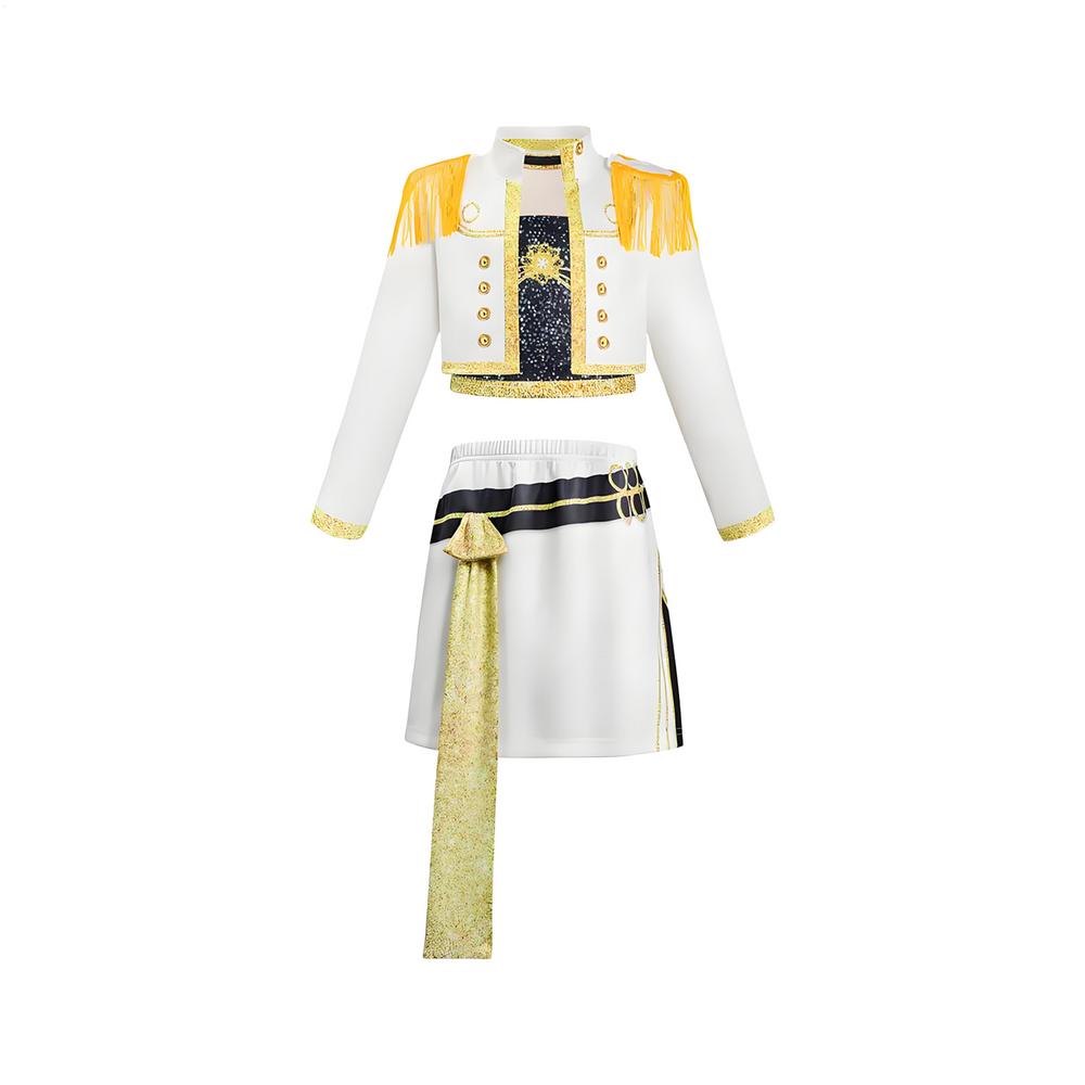 

Comfortable Fit Little Girls Cosplay Outfit Set Girls Dress-Up Costume Party Dress-Up Outfit Kit Including Jacket Lining Shorts 100cm белый
