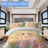 Retro Girl Pattern Bedding,Quilt Set Quilt Cover Pillowcase Home Birthday Gift (1*duvet cover+2*pillowcase,without core)XSJT0917309