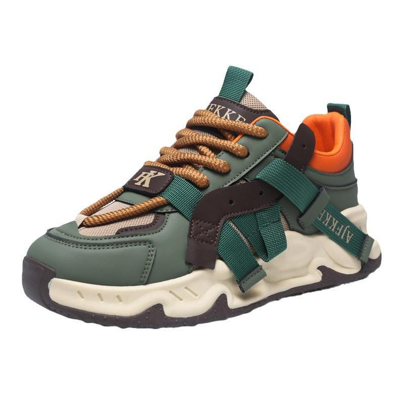 Men's Fashionable Spring Thick-Soled Height-Boosting Dad Shoes - Trendy Korean Style