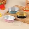 10Pcs Aluminum Foil Cake Container Cupcakes Pans Liners With Lids Heat-Resistant Foil Baking Cups Easy To Use Kitchen Tool