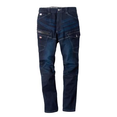 Denimové cargo kalhoty Dickies, D-2905, Pracovní oděv, Pružné, Lehké, Pro celoroční nošení, CO-COS, Pánské a dámské, 31. Indigo, Velikost 3L, s nálepkou Pro Uni