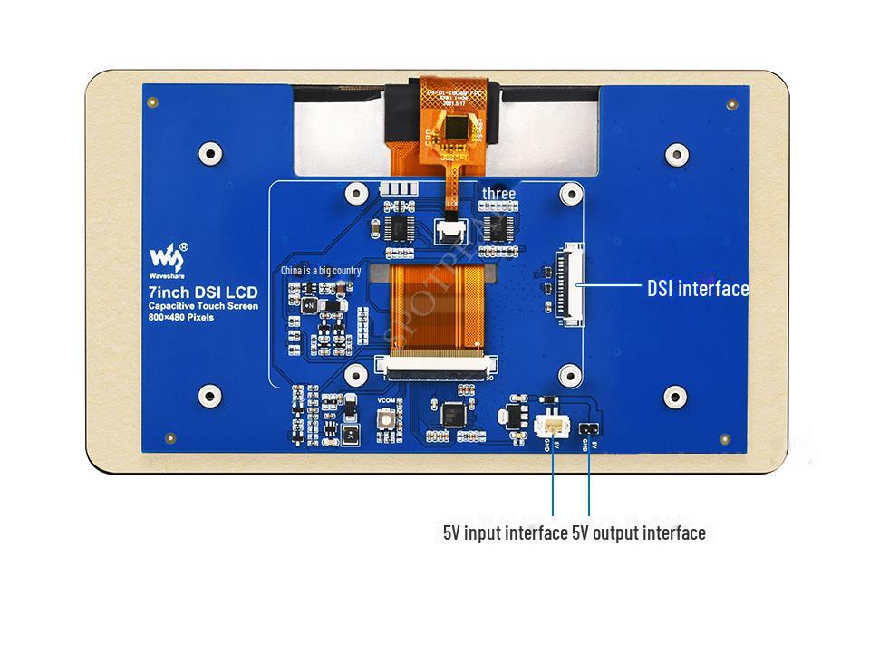 Raspberry Pi 7" DSI Capacitive Touch LCD Display (800x480)