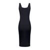 Fashion Women's Sling U-Neck Color Knitted Sleeveless Midi Dress