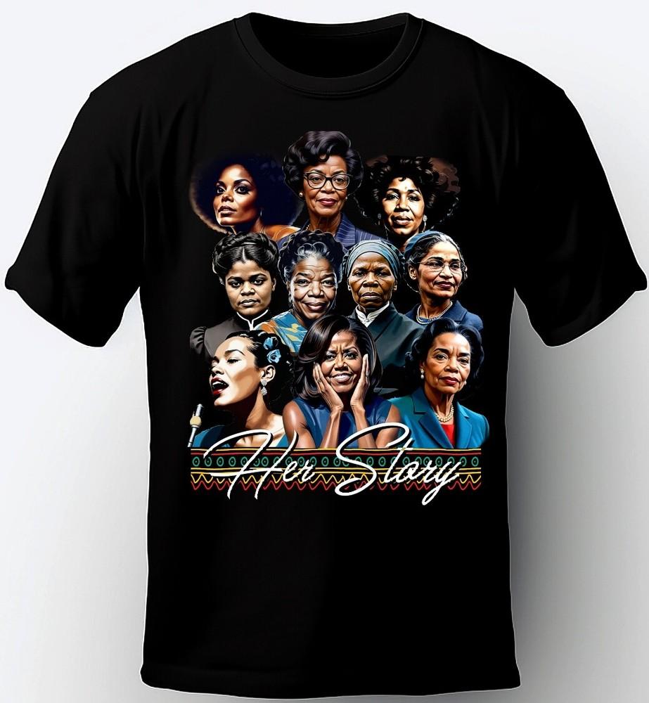 HER STORY T-SHIRT,  BLACK HISTORY TEES. JUNETEENTH,  Black History Month Shirt Unisex T-Shirt M