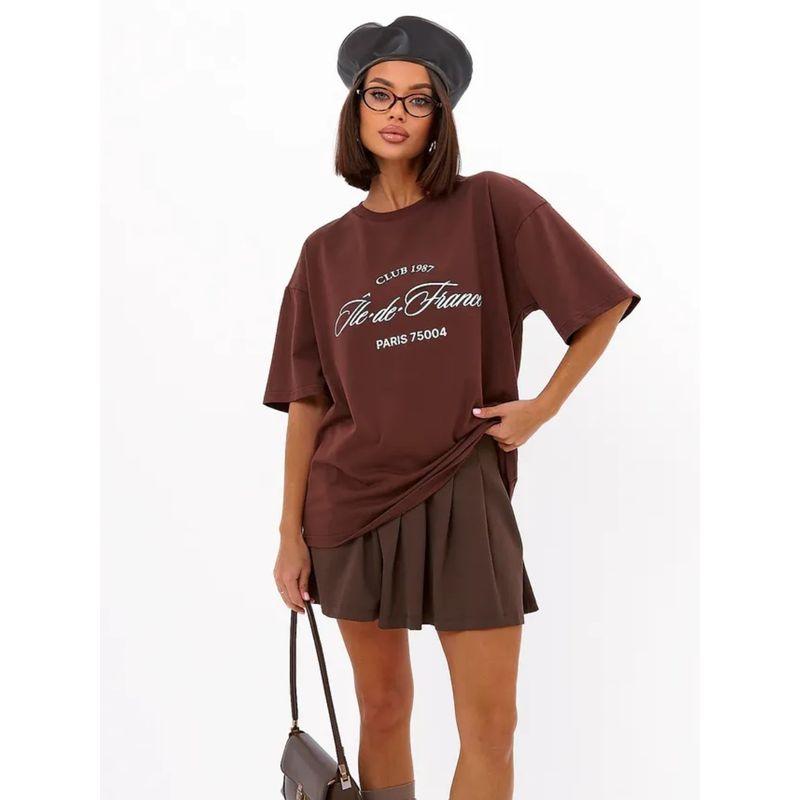 Western Style New Fashion Loose Casual Print Short Sleeve Cotton T-shirt Top Loose Printed T-shirt