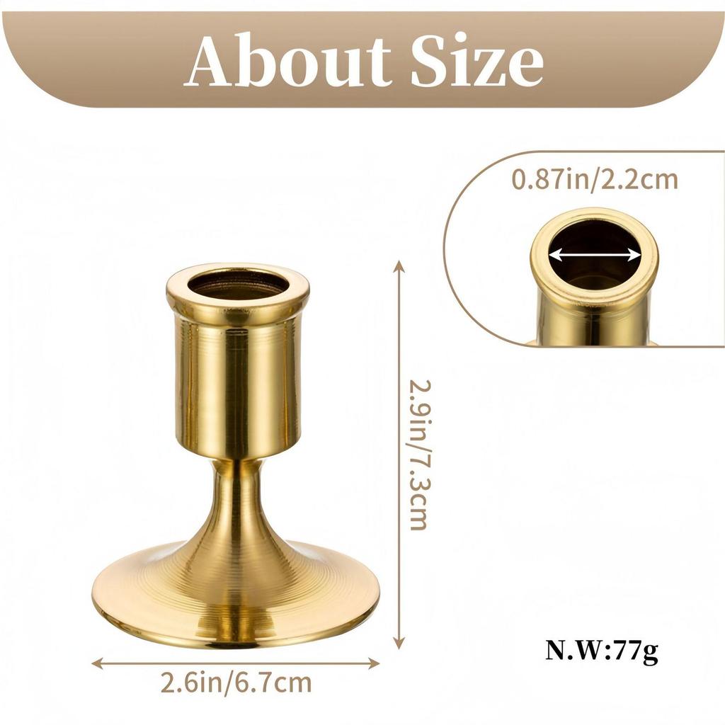 European-Style Black Gold Candlestick: Modern Romantic Table Decor & Photography Prop for Christmas