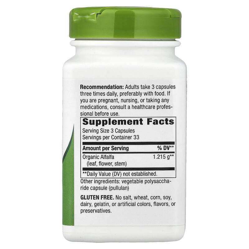 Alfalfa, 100 Vegan Capsules (405 mg per Capsule)